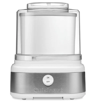 Cuisinart White/Stainless Steel Ice Cream Maker - 1.5L